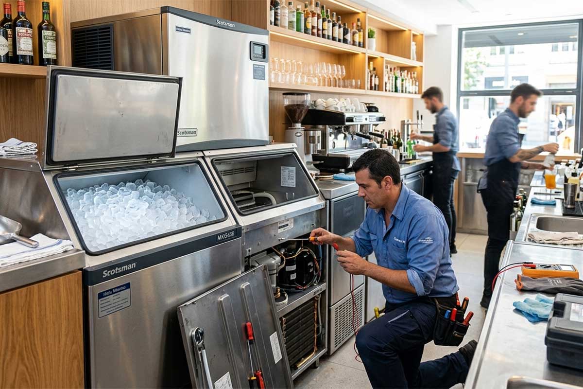 ¿Por qué una máquina de hielo produce menos hielo en verano? SAT Madrid, reparación de electrodomésticos